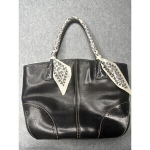 Fossil Black Leather Sedona Satchel Purse Handbag